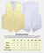 Vittorio Farina Men's Satin Vest, Necktie, Bow Tie and Pocket Square Set (White Back) - vest_plain_WB_maize_XS - Classy Cufflinks