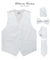 Vittorio Farina Men's Satin Vest, Necktie, Bow Tie and Pocket Square Set (White Back) - vest_plain_WB_white_XS - Classy Cufflinks
