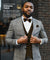 Vittorio Farina Men's White and Black Dot Polka Dot Vest, Necktie, Bow Tie and Pocket Square Set - vest_polkadot_BB_blackgold_S - Classy Cufflinks