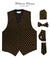 Vittorio Farina Men's White and Black Dot Polka Dot Vest, Necktie, Bow Tie and Pocket Square Set - vest_polkadot_BB_blackgold_S - Classy Cufflinks