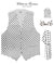 Vittorio Farina Men's White and Black Dot Polka Dot Vest, Necktie, Bow Tie and Pocket Square Set - vest_polkadot_WB_whiteblack_S_V03 - Classy Cufflinks