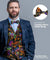 Vittorio Farina Mardi Gras Vest & Bow Tie ONLY Ver 1. - vestB_mardi_BB_Mardi #1_S - Classy Cufflinks