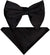 Vittorio Farina Velvet Edwardian Bow Tie & Pocket Square - vtb-001 - Classy Cufflinks