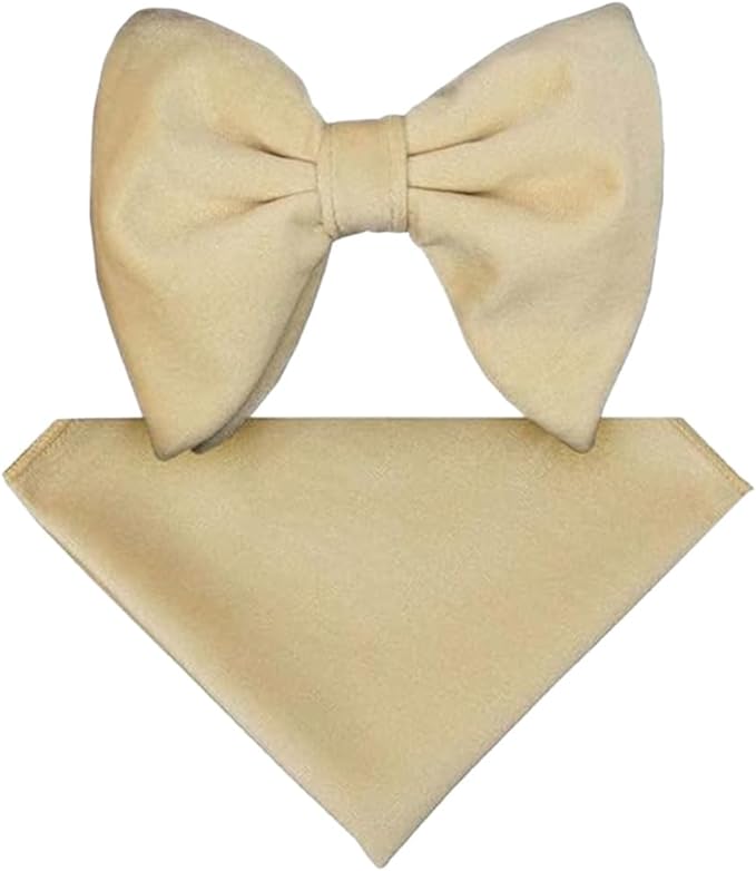 Vittorio Farina Velvet Edwardian Bow Tie &amp; Pocket Square - vtb-008 - Classy Cufflinks