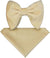 Vittorio Farina Velvet Edwardian Bow Tie & Pocket Square - vtb-008 - Classy Cufflinks