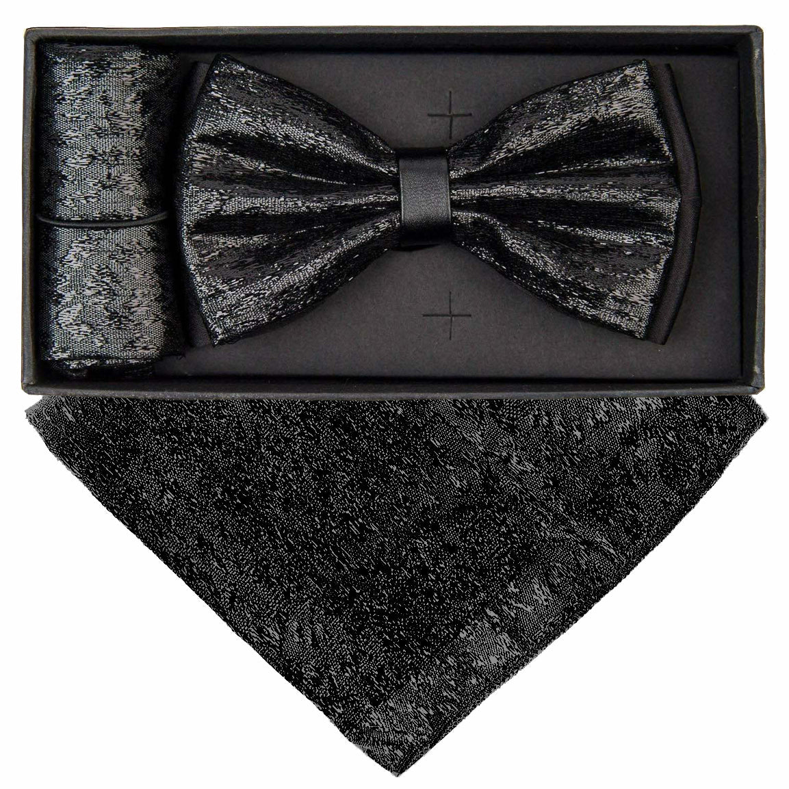 VITTORIO FARINA Rhinestone Bowtie &amp; Pocket Square by Classy Cufflinks - bhr-005 - Classy Cufflinks