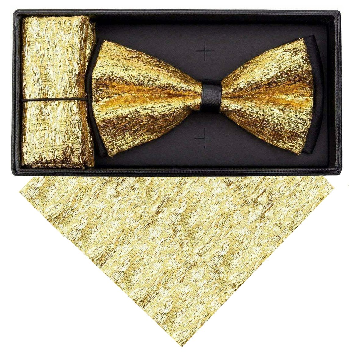VITTORIO FARINA Rhinestone Bowtie &amp; Pocket Square by Classy Cufflinks - bhr-009 - Classy Cufflinks
