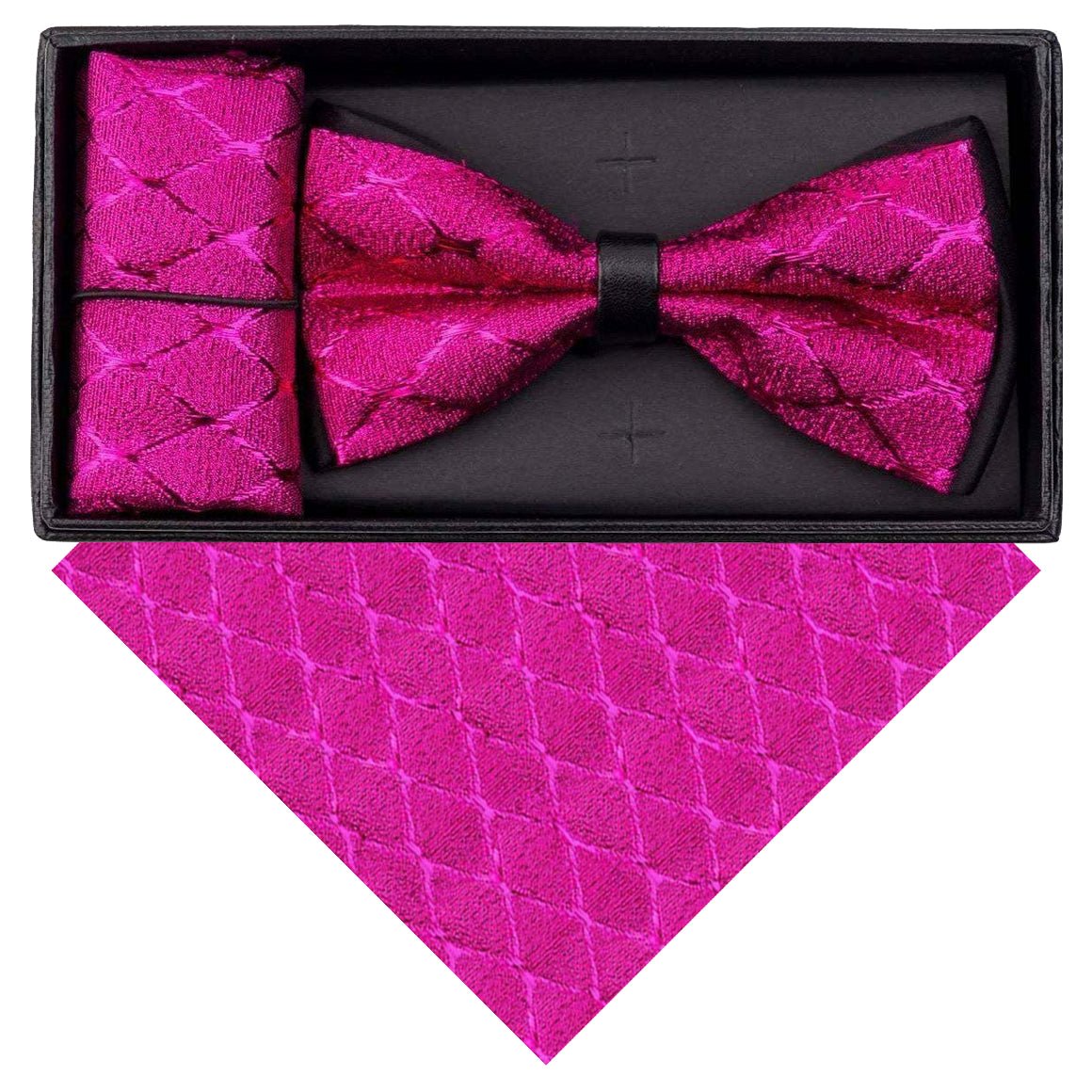 VITTORIO FARINA Rhinestone Bowtie &amp; Pocket Square by Classy Cufflinks - bhr-012 - Classy Cufflinks
