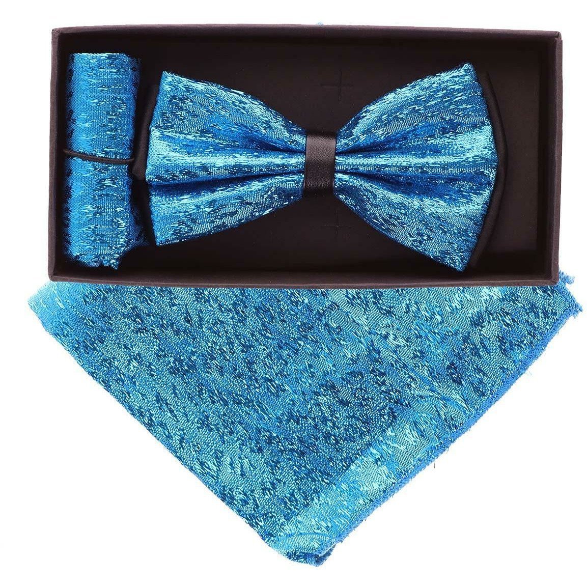 VITTORIO FARINA Rhinestone Bowtie &amp; Pocket Square by Classy Cufflinks