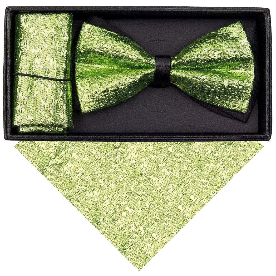 VITTORIO FARINA Rhinestone Bowtie &amp; Pocket Square by Classy Cufflinks - bhr-014 - Classy Cufflinks