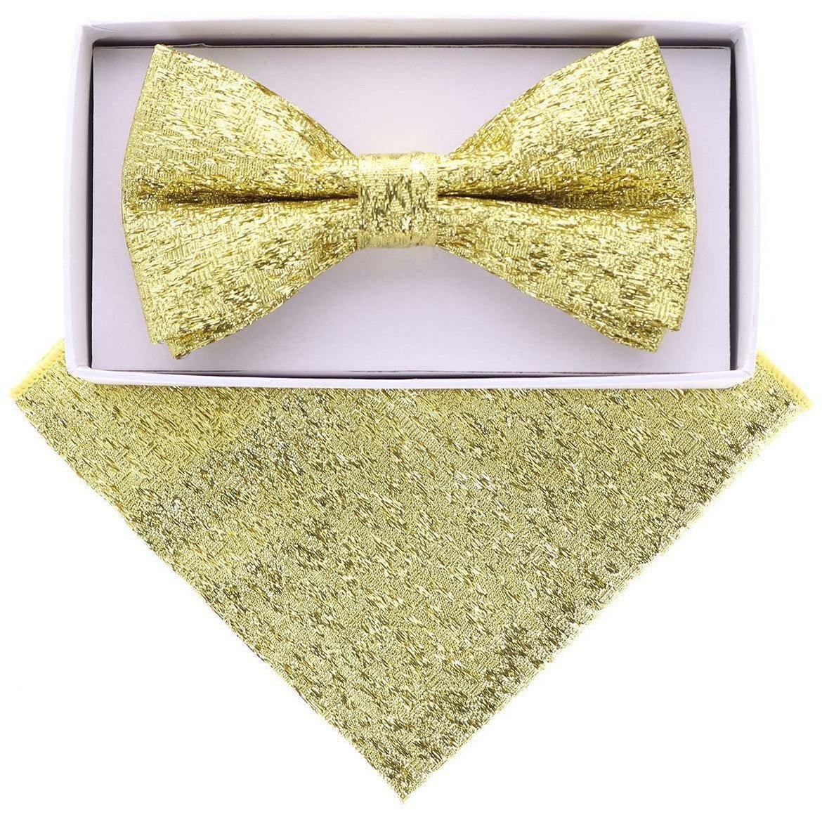 VITTORIO FARINA Rhinestone Bowtie &amp; Pocket Square by Classy Cufflinks