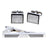 Vittorio Vico Men's Enamel Cufflink & Tie Bar Set in Gift Box