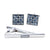 Vittorio Vico Men's Enamel Cufflink & Tie Bar Set in Gift Box