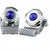 Vittorio Vico Colorful Crystal Chain Cufflinks in Gift Box
