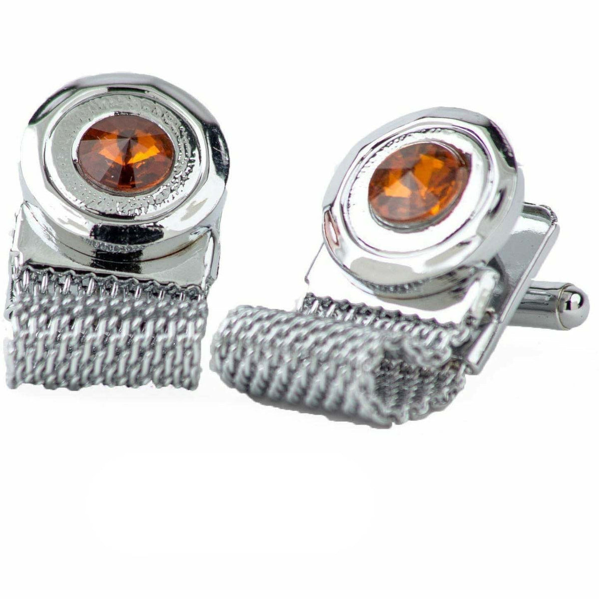 Vittorio Vico Colorful Crystal Chain Cufflinks in Gift Box