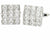 Vittorio Vico Silver Iced Wedding Cufflinks in Gift Box: CL105x Series