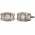 Vittorio Vico Silver Iced Wedding Cufflinks in Gift Box: CL105x Series