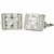 Vittorio Vico Silver Iced Wedding Cufflinks in Gift Box: CL105x Series