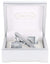 Vittorio Vico Plain Silver Cufflink & Tie Bar Set in Gift Box