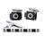 Vittorio Vico Plain Silver Cufflink & Tie Bar Set in Gift Box