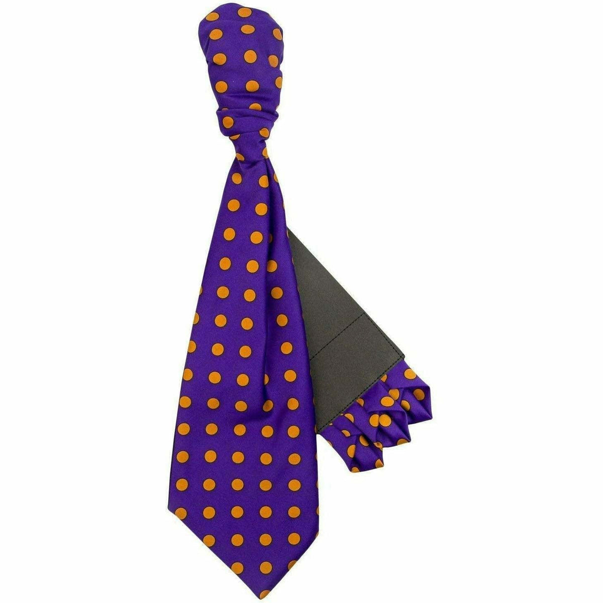 Vittorio Farina Men's Pretied Navy and White Dot Polka Dot Cravat &amp; Pocket Square