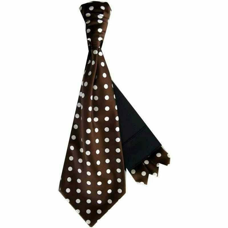 Vittorio Farina Men's Pretied Navy and White Dot Polka Dot Cravat &amp; Pocket Square