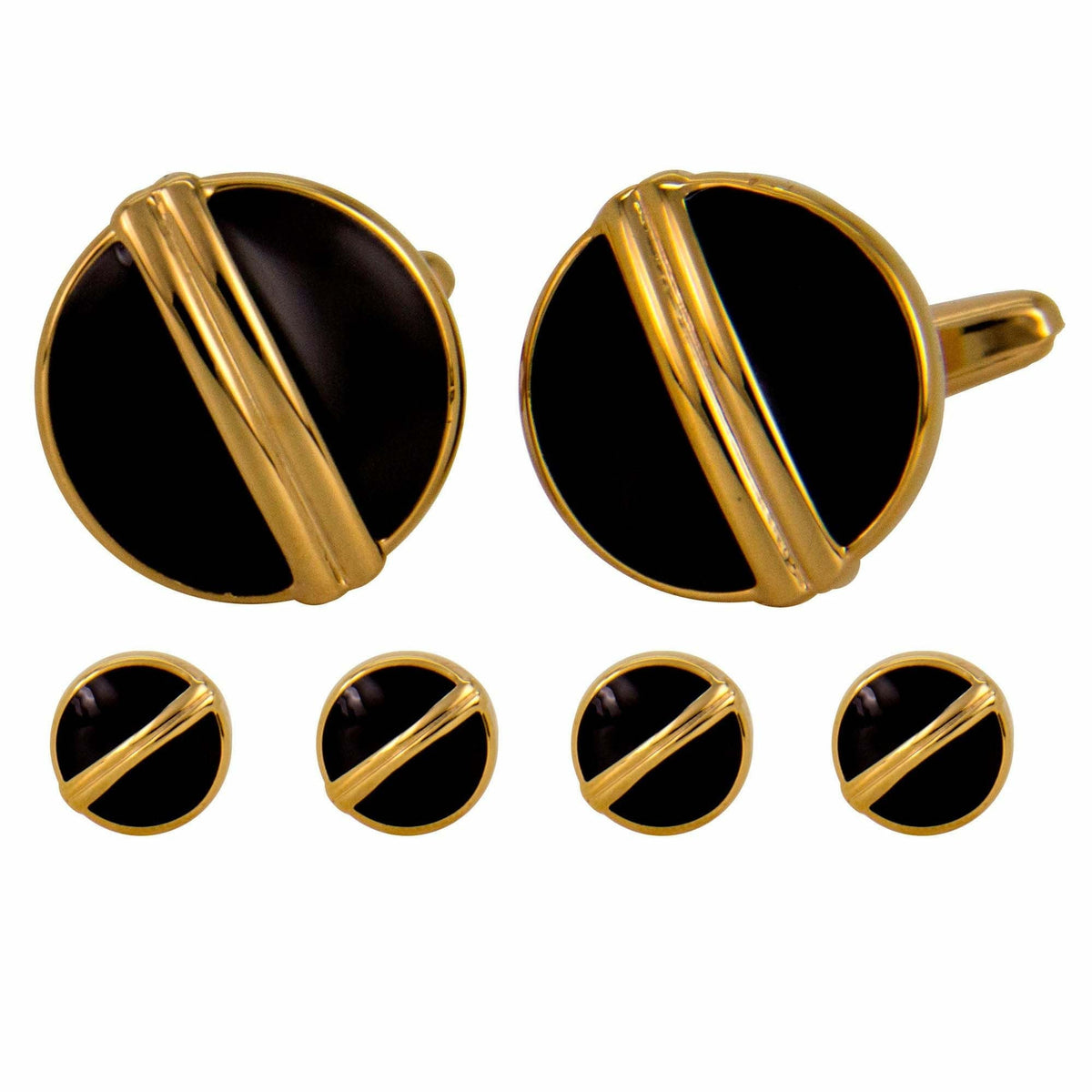 Vittorio Vico Men's Gold Cufflink &amp; Stud Sets in Gift Box