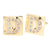 Vittorio Vico Rhinestone Initial Cufflinks in Gift Box