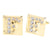 Vittorio Vico Rhinestone Initial Cufflinks in Gift Box