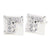 Vittorio Vico Rhinestone Initial Cufflinks in Gift Box