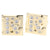 Vittorio Vico Rhinestone Initial Cufflinks in Gift Box
