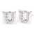 Vittorio Vico Rhinestone Initial Cufflinks in Gift Box