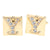 Vittorio Vico Rhinestone Initial Cufflinks in Gift Box