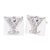 Vittorio Vico Rhinestone Initial Cufflinks in Gift Box