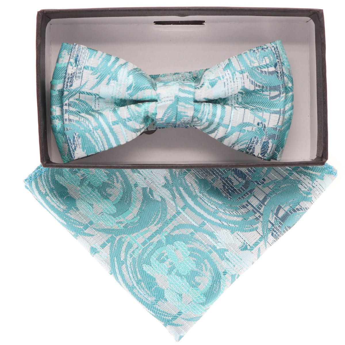 Vittorio Farina Boy's Designer Floral Print Print Bow Tie &amp; Pocket Square by Classy Cufflinks - kbh-035 - Classy Cufflinks