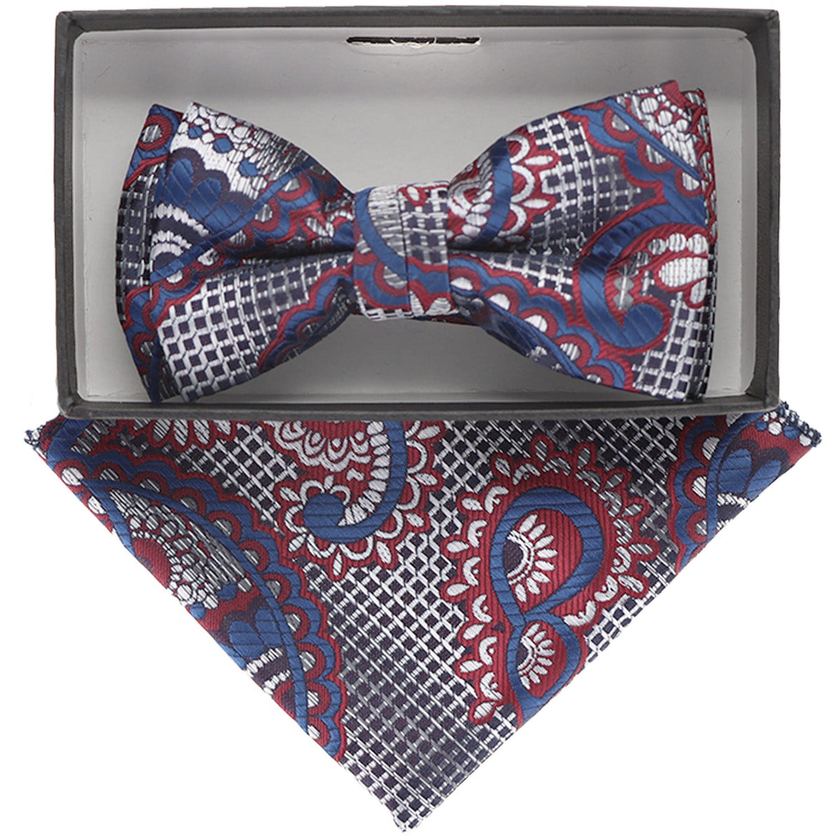 Vittorio Farina Boy's Designer Floral Print Print Bow Tie &amp; Pocket Square by Classy Cufflinks - kbh-062 - Classy Cufflinks