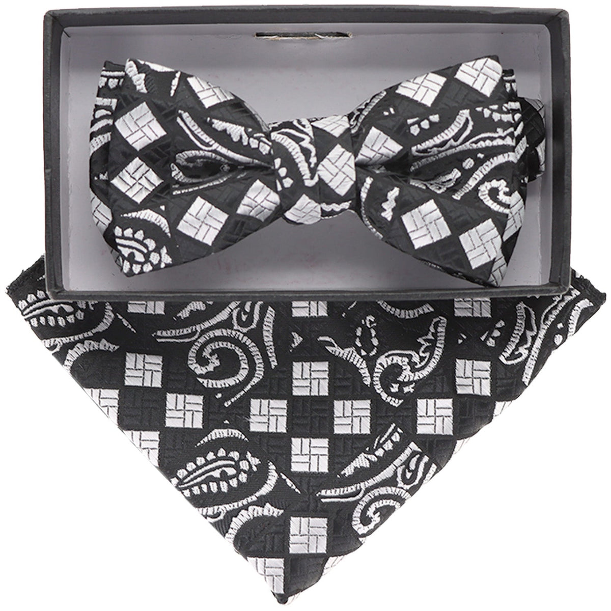 Vittorio Farina Boy's Designer Floral Print Print Bow Tie &amp; Pocket Square by Classy Cufflinks - KBH-069 - Classy Cufflinks