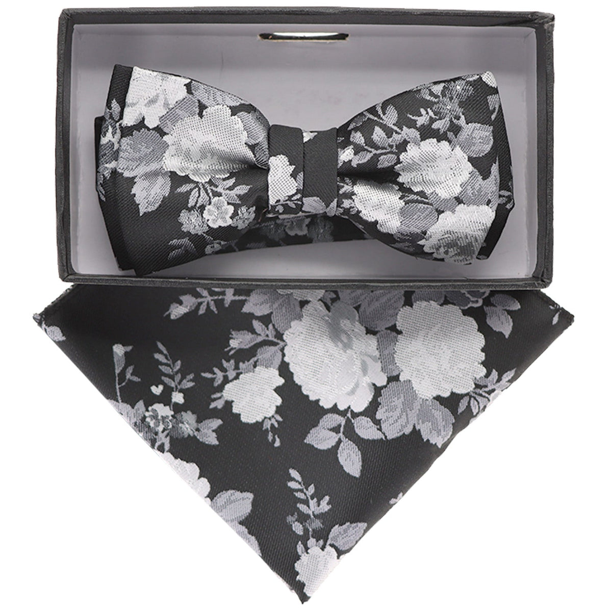 Vittorio Farina Boy's Designer Floral Print Print Bow Tie &amp; Pocket Square by Classy Cufflinks - kbh-086 - Classy Cufflinks