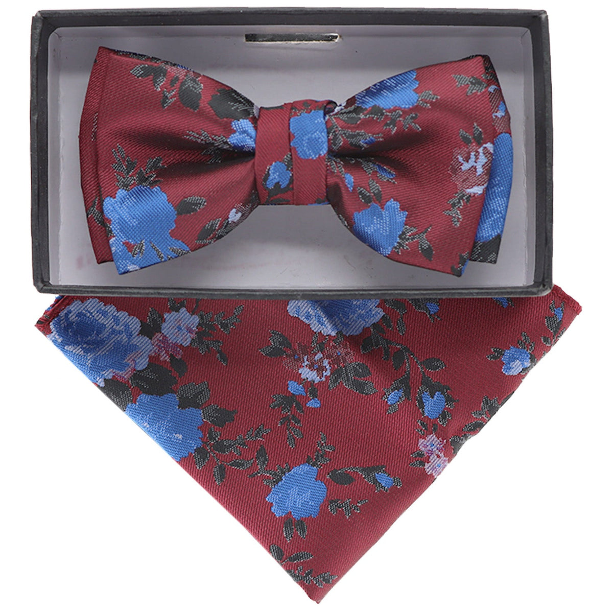 Vittorio Farina Boy's Designer Floral Print Print Bow Tie &amp; Pocket Square by Classy Cufflinks - KBH-087 - Classy Cufflinks
