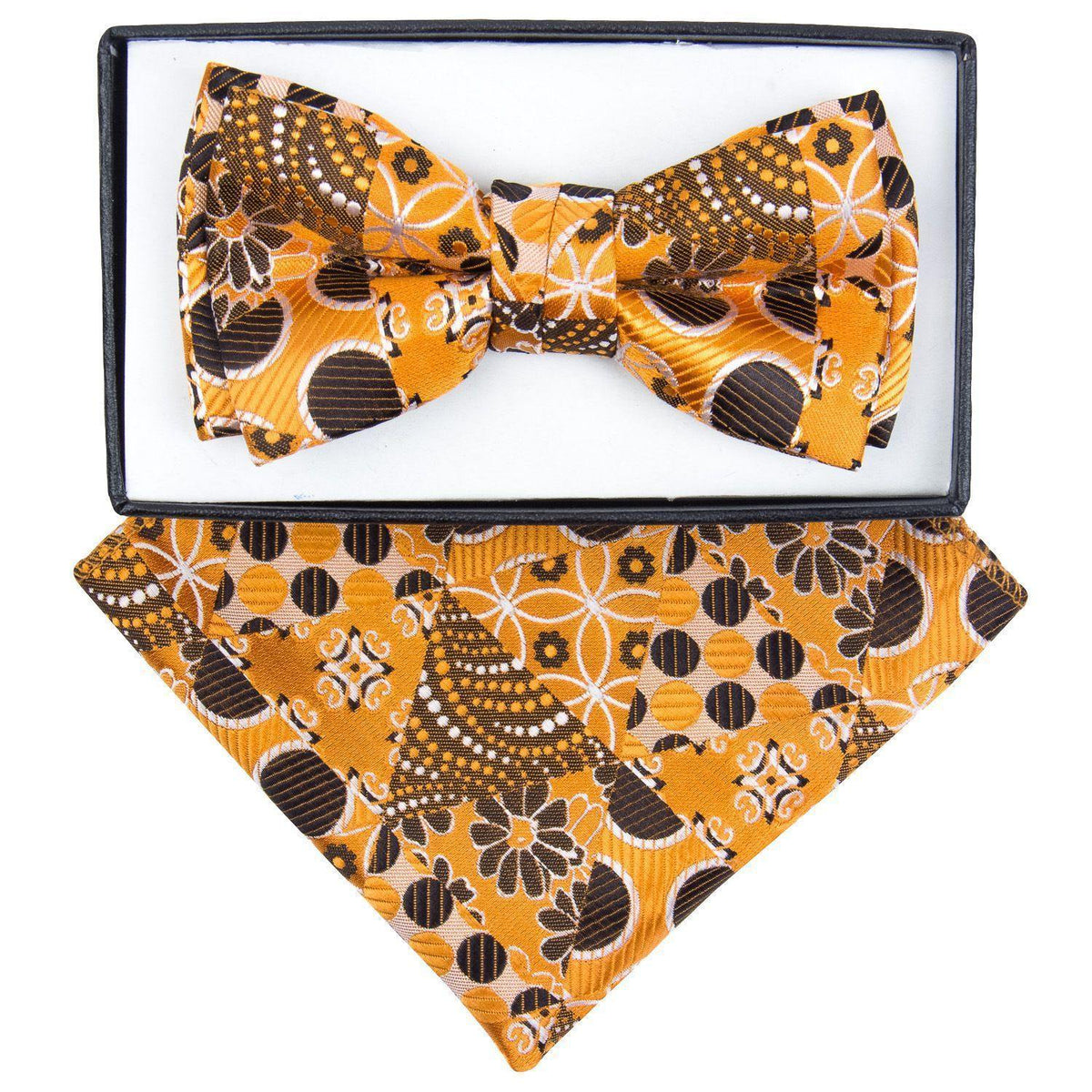 Vittorio Farina Boy's Designer Floral Print Print Bow Tie &amp; Pocket Square by Classy Cufflinks - KBH-1012 - Classy Cufflinks