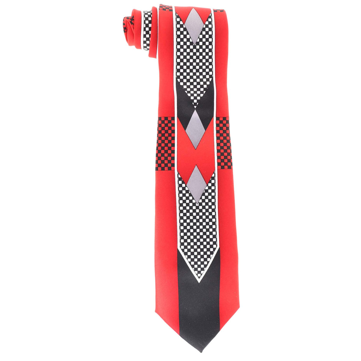 Vittorio Farina Tuxedo Design Satin Necktie &amp; Pocket Square