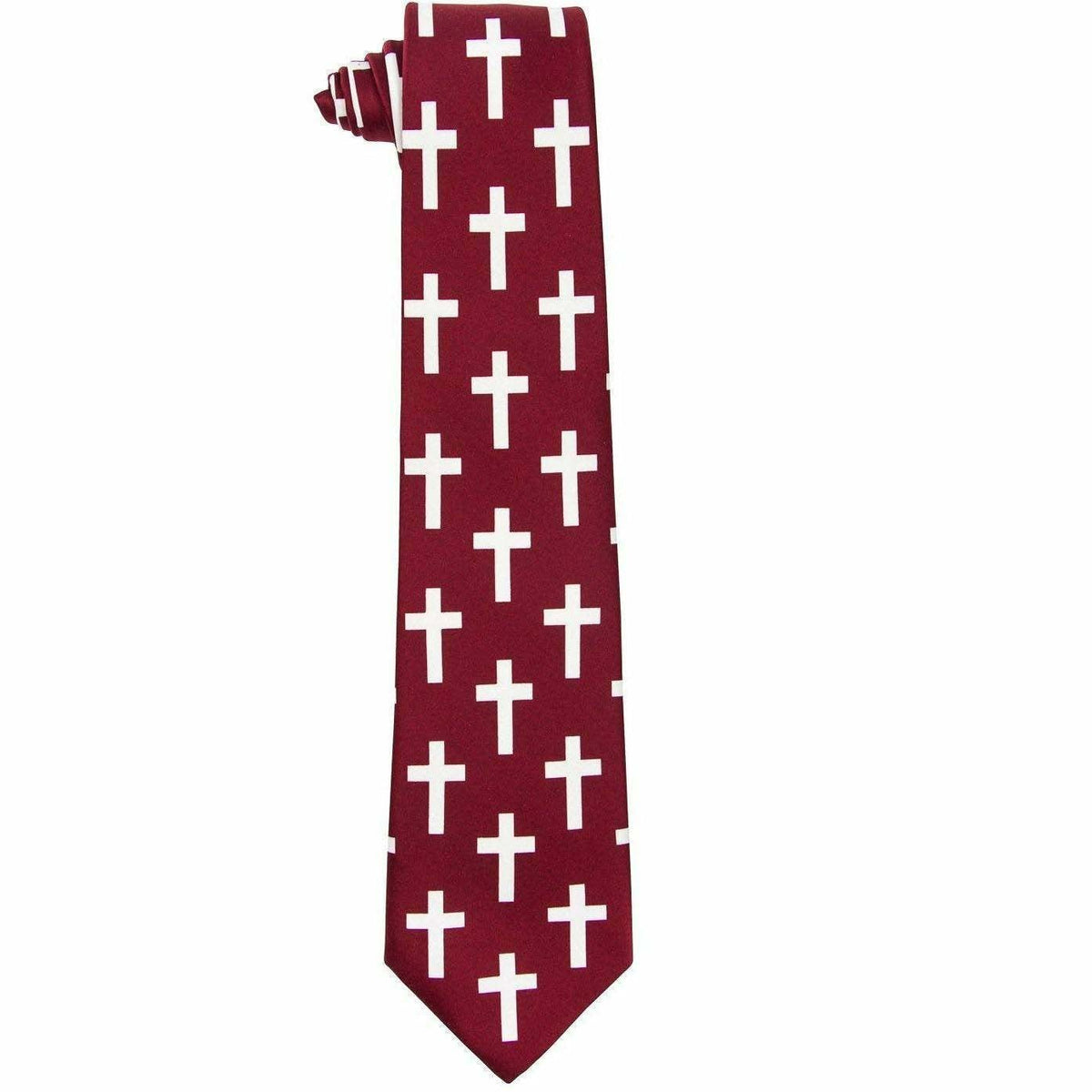 Vittorio Farina Men's Religious Satin Necktie &amp; Pocket Square