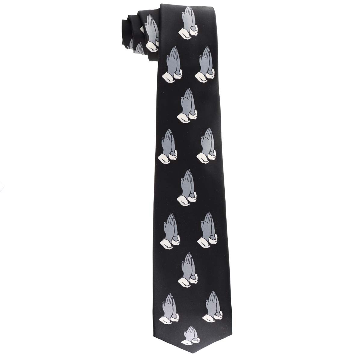 Vittorio Farina Men's Religious Satin Necktie &amp; Pocket Square
