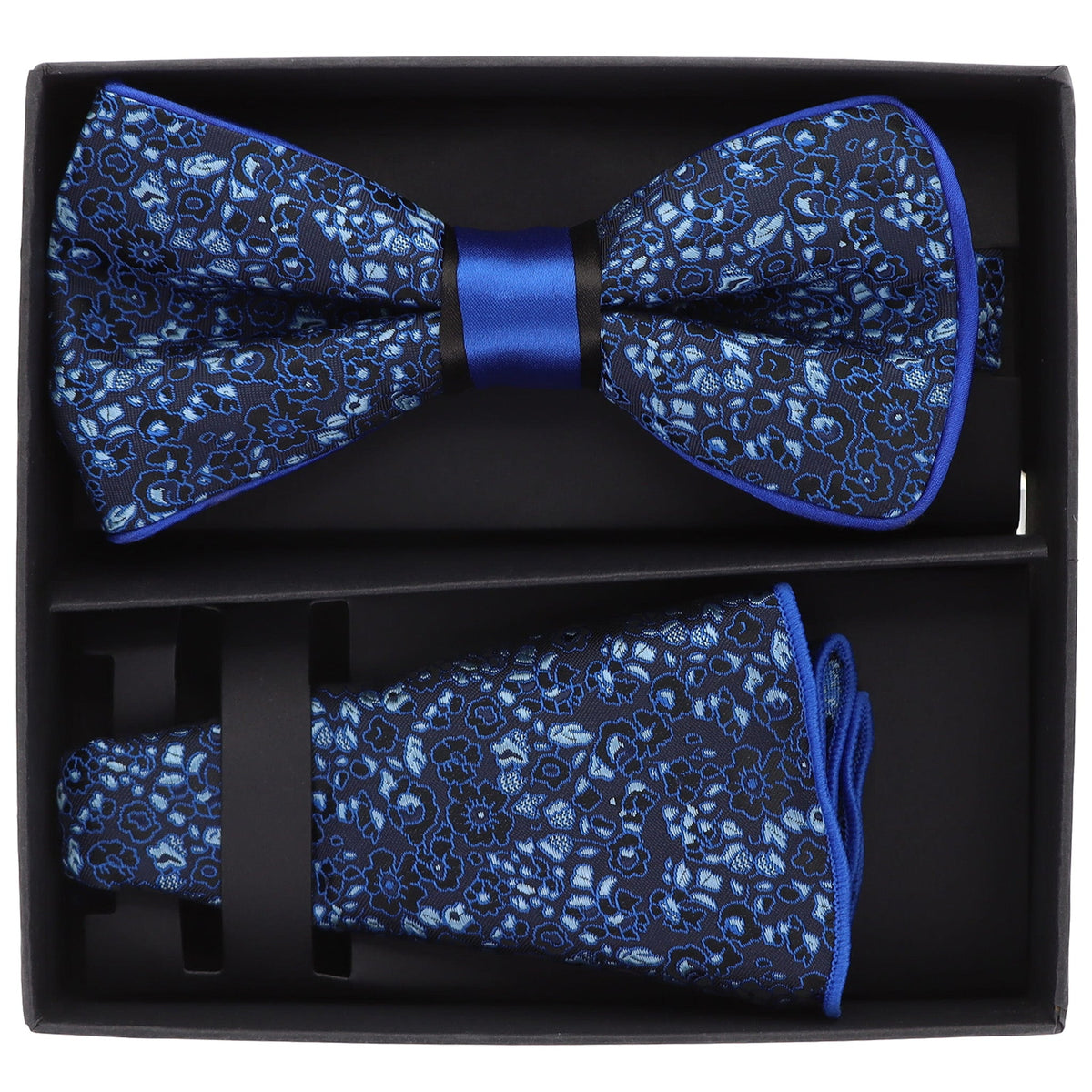 Vittorio Farina LIMITED EDITION Piping Bow Tie &amp; Round Pocket Square by Classy Cufflinks - pbh-21008 - Classy Cufflinks