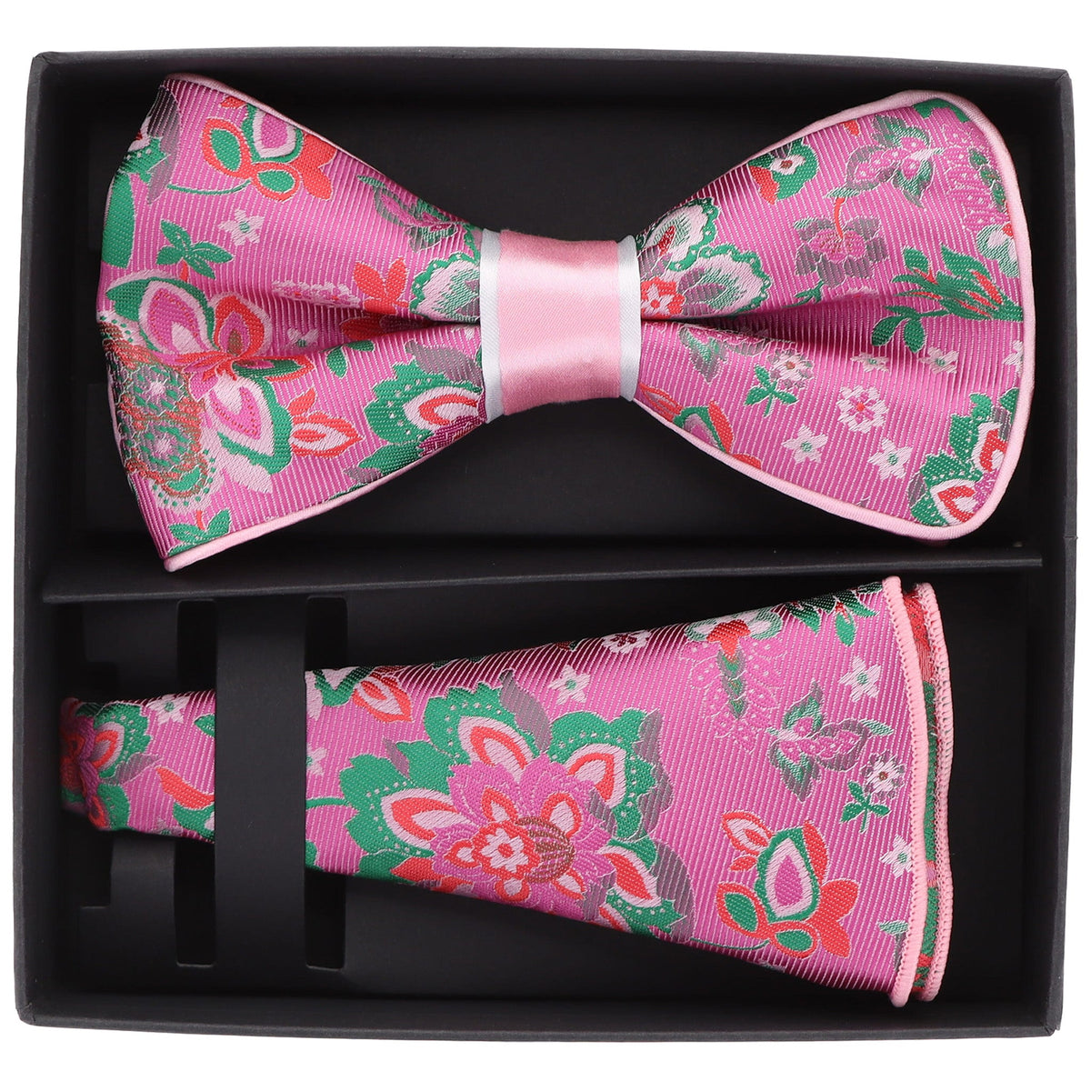 Vittorio Farina LIMITED EDITION Piping Bow Tie &amp; Round Pocket Square by Classy Cufflinks - pbh-21014 - Classy Cufflinks