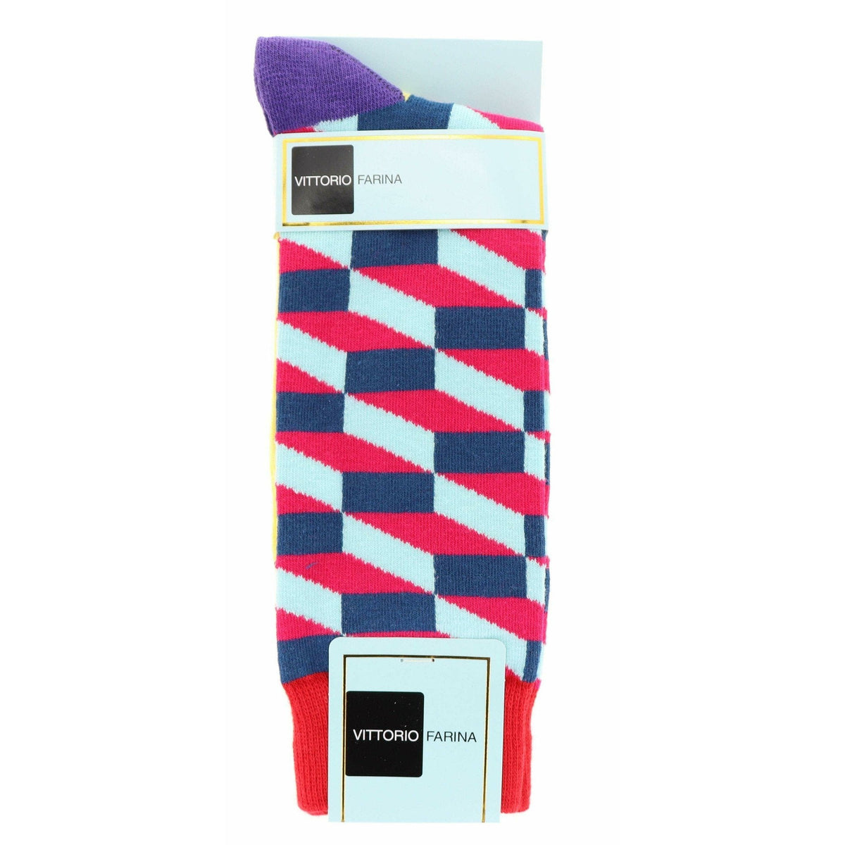 Vittorio Farina Men's Colorful Checker Socks by Classy Cufflinks