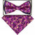 Vittorio Farina Men's Two Tone Design Bow Tie & Pocket Square in Gift Box