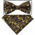 Vittorio Farina Men's Two Tone Design Bow Tie & Pocket Square in Gift Box