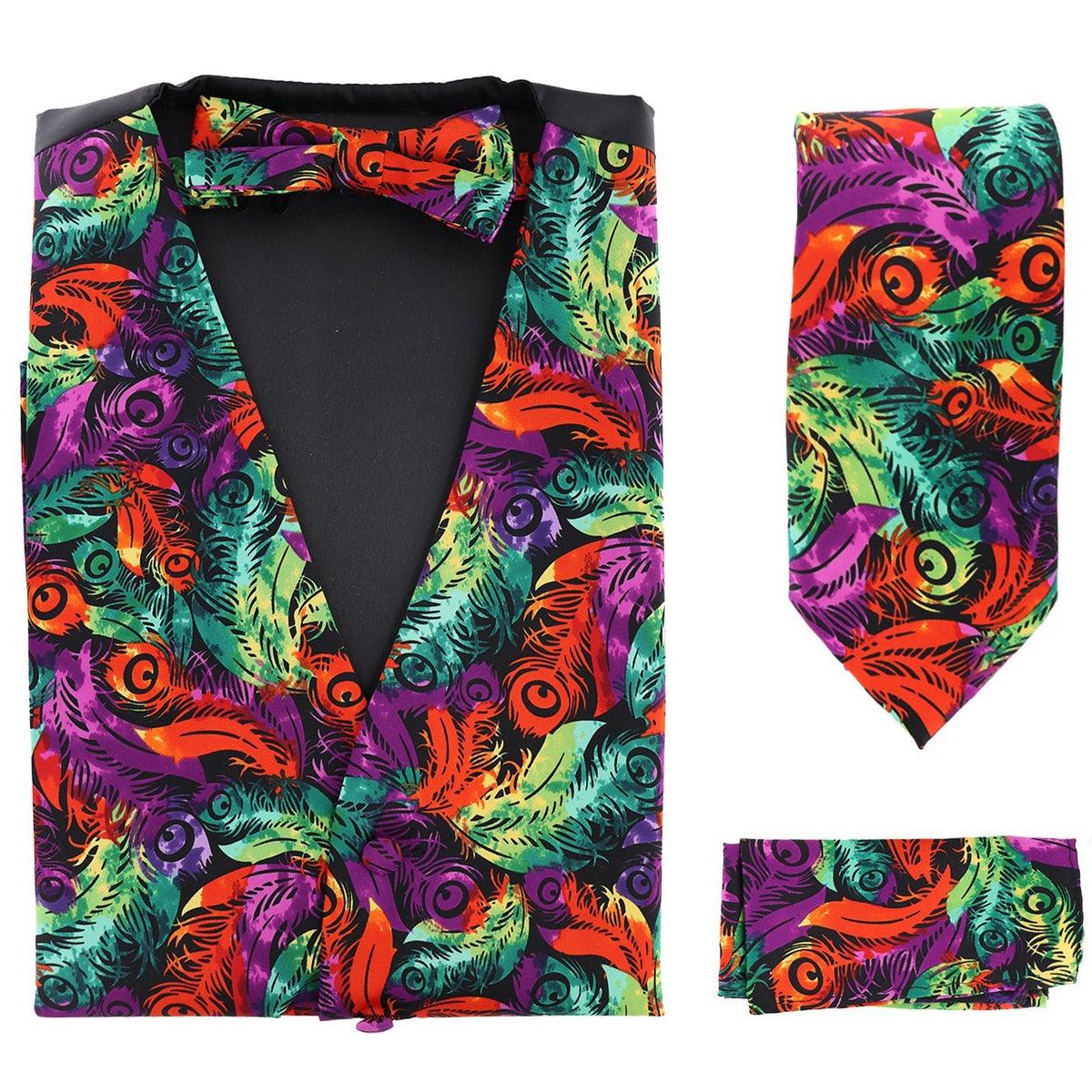 Vittorio Farina Mardi Gras FULL Vest Set by Classy Cufflinks - VEST-MARDIGRAS3-S - Classy Cufflinks
